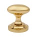 Exel Oval Mortice Door Knob - 57mm Rose Diameter - Polished Brass