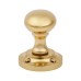 Exel Oval Mortice Door Knob - 57mm Rose Diameter - Polished Brass