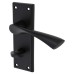 Serozzetta by Carlisle Brass Matt Black Bathroom Door Handle - Venti Range - 150 x 50mm