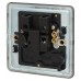Knightsbridge 13A 1 Gang Screwless Flat Plate Unswitched Fused Spur - Matt Black