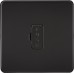 Knightsbridge 13A 1 Gang Screwless Flat Plate Unswitched Fused Spur - Matt Black