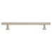 Exel York 12mm Partially Knurled T-Bar Cabinet Pull Handle - 160mm Centres - Satin Nickel