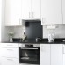Exel Aluminium Kitchen Splashback - 600 x 750mm - Gloss Brushed Black