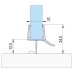 Bohle Clear PVC Shower Seal - Bottom Wipe Seal with Deflector - Suits 10-12mm Glass