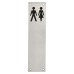 Exel Finger Plate - Unisex Toilet Door Sign - 300 x 75mm - Satin Stainless Steel