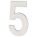 Exel 100mm Concealed Screw Fix Door Numeral - 5 - Polished Stainless Steel