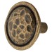 Olde Forge Mottled Round Cabinet Knob - 35mm Diameter - Antique Brass