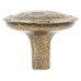Olde Forge Mottled Round Cabinet Knob - 35mm Diameter - Antique Brass