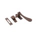 Hampstead Victorian Mortice & Hook Plate Casement Window Fastener - Reversible - Antique Bronze