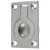 Exel Rectangular Flush Ring Cabinet Pull Handle - 38 x 27mm - Satin Chrome