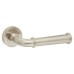 Jedo Satin Nickel Fire Rated Door Handles on Round Rose - Classic Range 