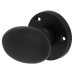 Exel Victorian Oval Mortice Door Knob Kit - 61mm Rose Diameter - Matt Black
