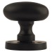 Exel Victorian Oval Mortice Door Knob Kit - 61mm Rose Diameter - Matt Black