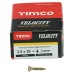 TIMCO Velocity Pozi Countersunk Wood Screws - 3.5 x 20mm - Yellow Zinc - Pack of 200