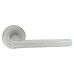 Serozzetta by Carlisle Brass Satin Chrome Door Handles on Round Rose - Philadelphia Range 