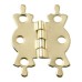 Butterfly Cabinet Hinge - 50 x 41 x 1mm - Polished Brass - Pair