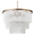BHS Aubrey 5 Light Ceiling Pendant - Satin Brass Fittings and Frosted Glass Shade