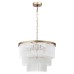 BHS Aubrey 5 Light Ceiling Pendant - Satin Brass Fittings and Frosted Glass Shade