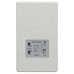 Knightsbridge 230V Shaver Socket with Type A/C USB Ports - 2.4A - Brushed Chrome with Grey Insert
