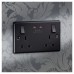 Knightsbridge 13A 2 Gang Round Edge Type A/C 65W Fastcharge USB Socket with 2 x USB - Matt Black