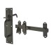 GateMate Heavy Duty Suffolk Gate Thumb Latch - 204 x 43mm - Black Galvanised