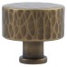 Alexander & Wilks Leila Hammered Round Cabinet Knob - 35mm Diameter - Antique Brass