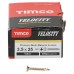 TIMCO Velocity Pozi Countersunk Wood Screws - 3.5 x 25mm - Yellow Zinc - Pack of 200