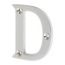 63mm Screw Fix Door Letter - D - Polished Chrome
