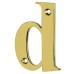 79mm Screw Fix Door Letter - d - Polished Brass Effect