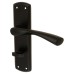 Exel Matt Black Bathroom Door Handle - Monza Range - 175 x 45mm