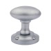 Exel Oval Mortice Door Knob - 57mm Rose Diameter - Satin Chrome