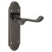 Exel Black Nickel Victorian Summer Scroll Latch Door Handle - 168 x 40mm