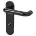Hoppe AR600/25 Ebony Black Nylon Steel Core Safety Bathroom Door Handle - 78mm c/c - Paris Range