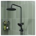 Croydex Presion Single Spray Shower Head - Matt Black