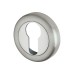 Exel Escutcheon - 50mm Diameter - Euro - Satin/Polished Chrome