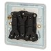 Knightsbridge 10AX 3 Gang Screwless Flat Plate Light Switch - Matt White