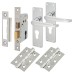 Exel Victorian Euro Lock Door Handle Kit - Polished Chrome