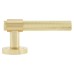 Hampstead Satin Brass Knurled Door Handles on Round Rose - Esme Range 