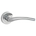 Exel Polished Chrome Door Handles on Round Rose - Rimini Range 