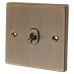 Knightsbridge 10AX 1 Gang Intermediate Toggle Light Switch - Antique Brass