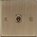 Knightsbridge 10AX 1 Gang Intermediate Toggle Light Switch - Antique Brass