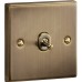 Knightsbridge 10AX 1 Gang Intermediate Toggle Light Switch - Antique Brass