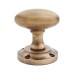 Exel Oval Mortice Door Knob - 57mm Rose Diameter - Antique Brass