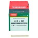 TIMCO Classic Pozi Countersunk Wood Screws - 4.5 x 80mm - Yellow Zinc - Pack of 200