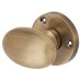 Exel Victorian Oval Mortice Door Knob Kit - 61mm Rose Diameter - Antique Brass