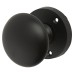 Exel Round Mortice Door Knob Kit - 60mm Rose Diameter - Matt Black
