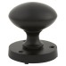 Exel Round Mortice Door Knob Kit - 60mm Rose Diameter - Matt Black