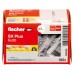 Fischer SX Plus Expansion High Quality Nylon Wall Plug - 6 x 30mm - Grey - Pack of 100