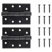 Twin Ball Bearing Grade 13 Butt Fire Door Hinge - 102 x 76 x 3mm - Black Powder Coated - Pair