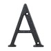 76mm Screw Fix Door Letter - A - Antique Black Iron